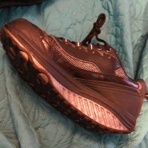 Skechers Shape Ups Black Silver 12307  SZ 7.5